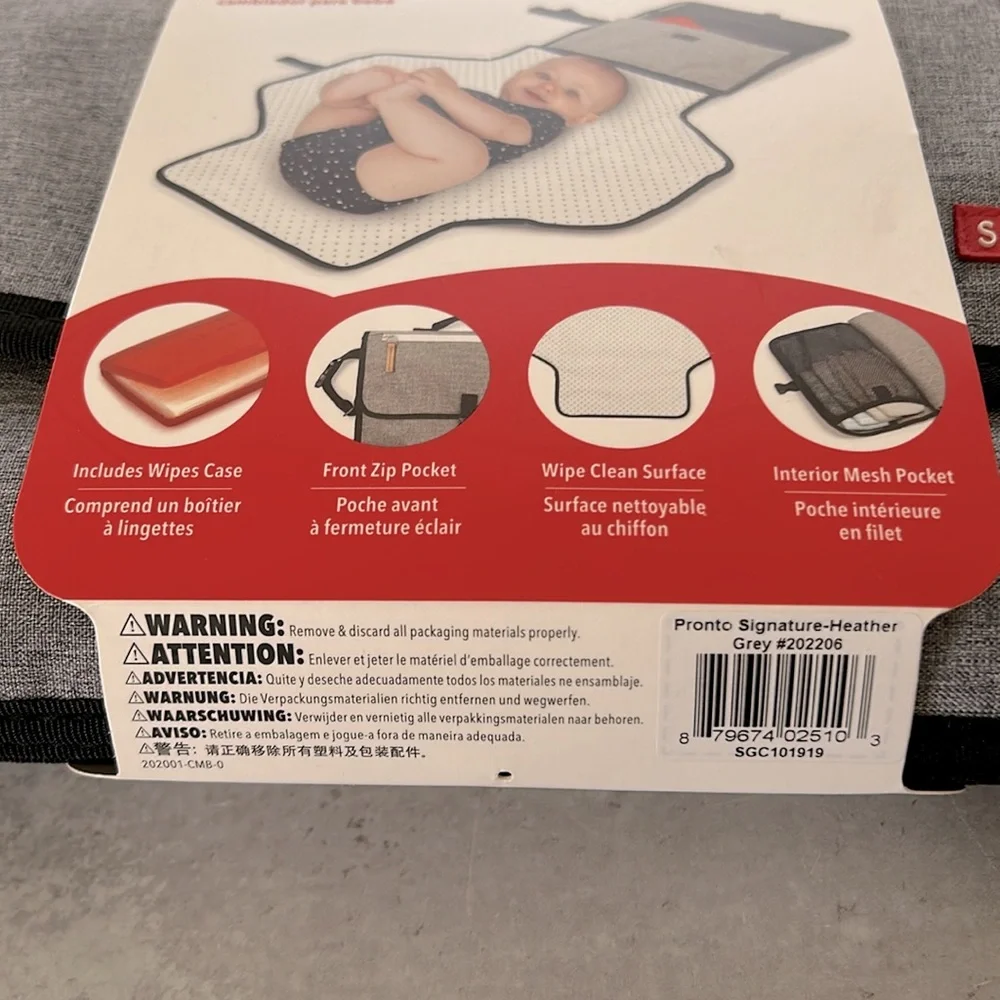 Skip Hop Pronto Signature Changing Station In Heather Grey, NWT